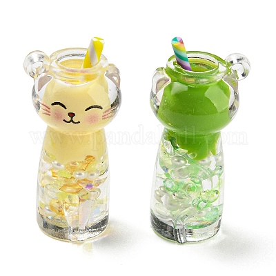 Прозрачный и светящийся акрил с подвесками из полимерной глины. TACR-G046-01-1