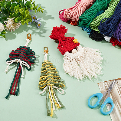 120м хлопчатобумажных ниток 12 цветов для вязания&nbsp;DIY-SC0028-62-1