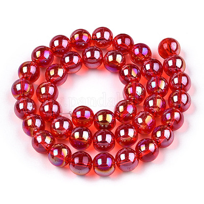 Гальванизируйте прозрачное стекло бисер нитей GLAA-T032-T10mm-AB09-1