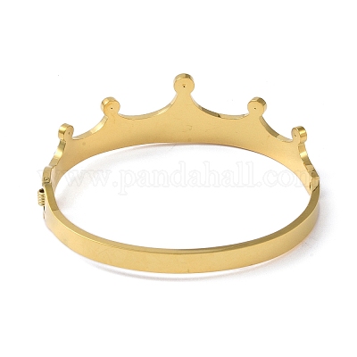 Браслет с кристаллами и стразами в форме короны BJEW-M313-03B-G-1