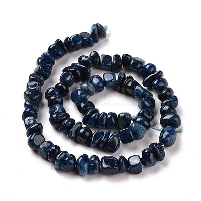 Окрашенные и нагретые нити из натуральных апатитовых бусин G-G925-07B-1