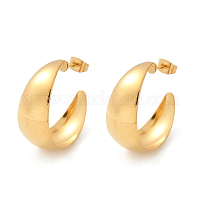 Серьги-гвоздики из нержавеющей стали 304 EJEW-G423-34B-G-1