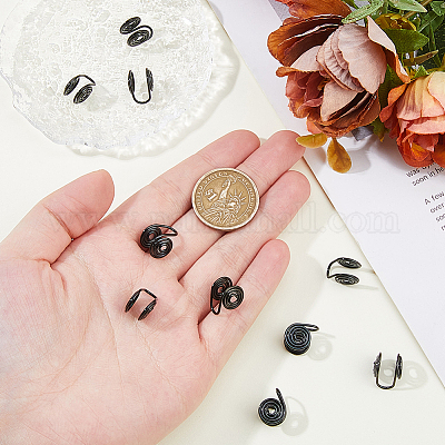 10 шт. серьги-манжеты из нержавеющей стали со спиральной накладкой&nbsp;EJEW-HS0001-03EB-1