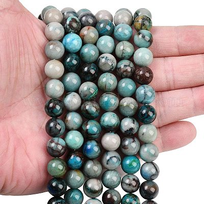 Природные хризоколлу бисер нитей&nbsp;G-K405-B01-12mm-1