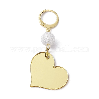 Акриловое украшение в форме сердца HJEW-JM01306-1