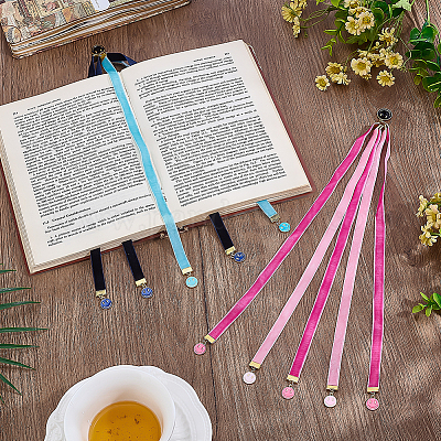 2 шт. 2-цветная эмалевая закладка с изображением улыбающегося лица AJEW-ME00003-1