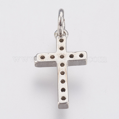 Латунные микро проложить кубического циркония подвески ZIRC-F083-008P-RS-1