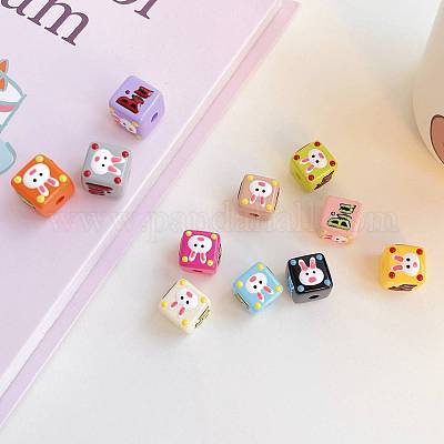 Непрозрачный акрил европейского бисера X-OACR-E027-04-1