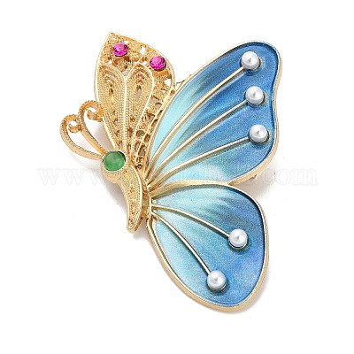 Броши-булавки из сплава со стразами JEWB-I049-06G-1