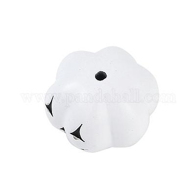 Тема Хэллоуина окрашенные распылением бусины из сплава PALLOY-D029-03D-RS-1