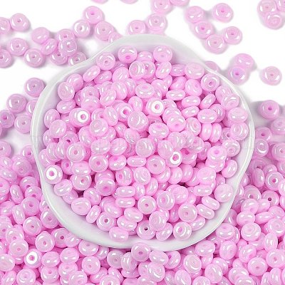 Непрозрачные цвета блестящие стеклянные бусины X1-SEED-P008-01C-12-1