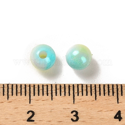 Непрозрачные акриловые бусины OACR-Z016-01B-10-1