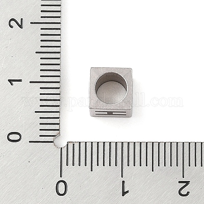 Европейские бусины из нержавеющей стали 201 STAS-M058-01H-P-1