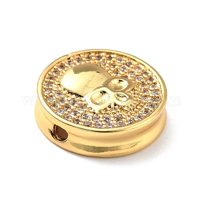 Латунные микропаве из прозрачного кубического циркония KK-E001-01G-1