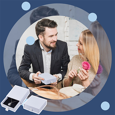 24 шт. квадратные картонные коробки для упаковки ювелирных изделий CON-OC0001-75-1