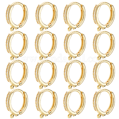 16 шт. латунные серьги-кольца FIND-DC0006-91G-1