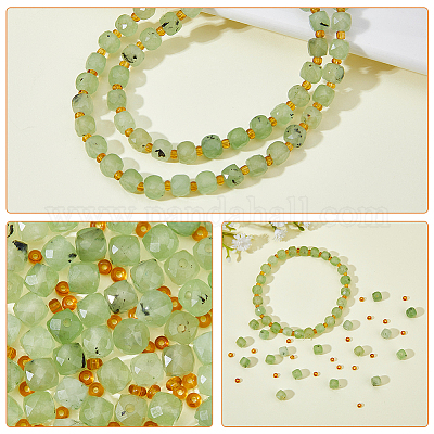 1 нить натуральных бусин пренита AJEW-FH0003-68-1