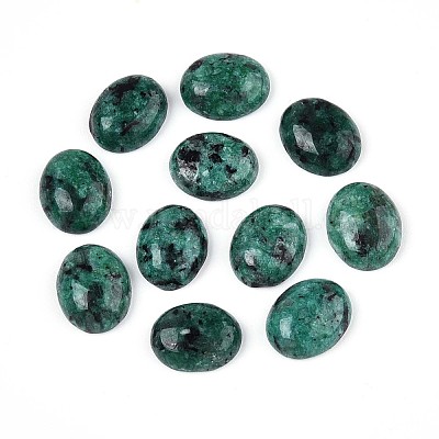 Кабошоны из натуральной африканской бирюзы (яшмы) G-ZX005-08-1