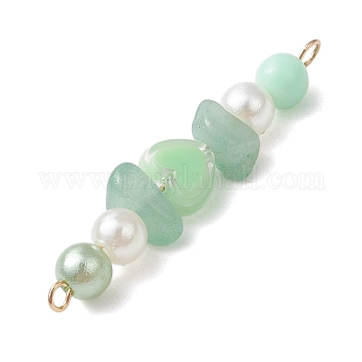 4 шт. подвески в форме сердца с 4-мя цветами: акриловый жемчуг PALLOY-JF03340-01-1