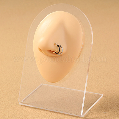 Комплекты колец для носа из нержавеющей стали 304 и латуни 3 цвета WGB8052-09-1