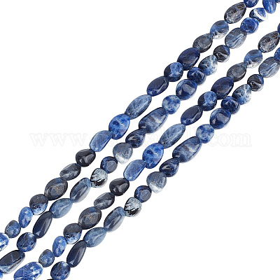 2 нити натуральные содалитовые самородки бусины нити G-GO0001-43-1