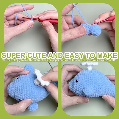 Наборы для вязания кукол-китов своими руками для начинающих PW-WG455DB-01-1