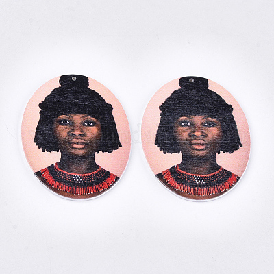 Печатные деревянные большие подвески WOOD-S050-10K-1