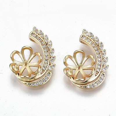 Латунная микропаве из прозрачного кубического циркония KK-T062-17G-NF-1