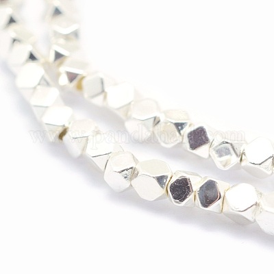 Гальванизировать немагнитных синтетический гематит бисер пряди G-L485-10A-S-1