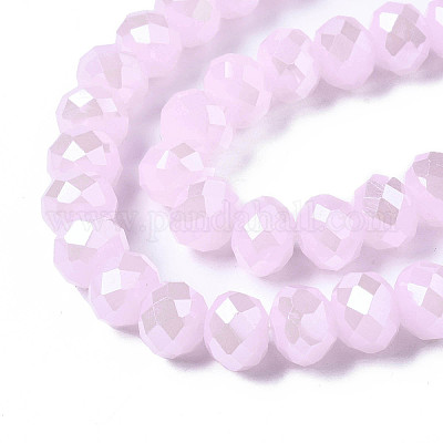 Стеклянные бусины с гальваническим покрытием  EGLA-A034-J10mm-A03-01-1