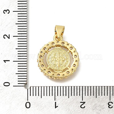 Реечное покрытие латунь с подвесками из кубического циркония KK-Z086-33G-10-1