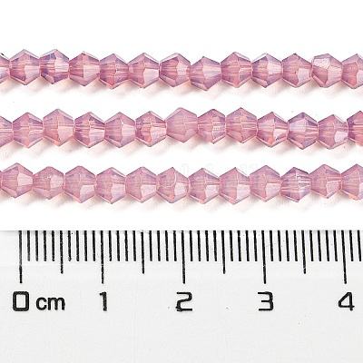 Запекание окрашенные прозрачные стеклянные бусины нити DGLA-F029-J4mm-1