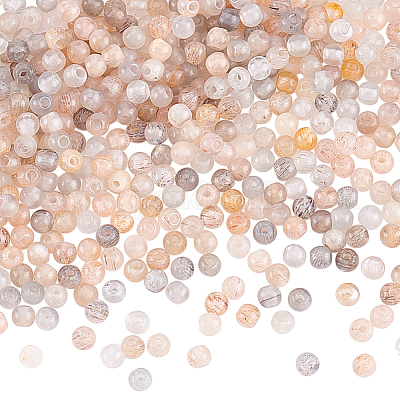 2 нити натуральных бусин солнечного камня G-PH0002-81-1