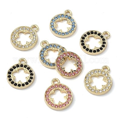 Золотые подвески из сплава со стразами PALLOY-F308-20G-1