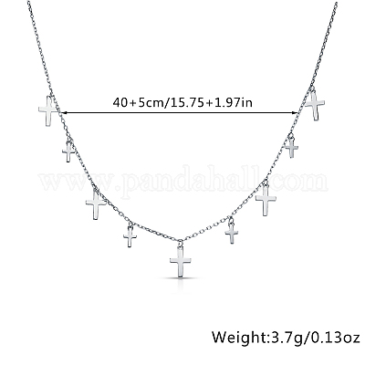 Женское ожерелье с подвеской в виде креста из стерлингового серебра S925 PL7288-3-1