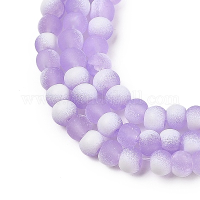 Матовое стекло треск бисер нитей GLAA-U001-4mm-M04-1