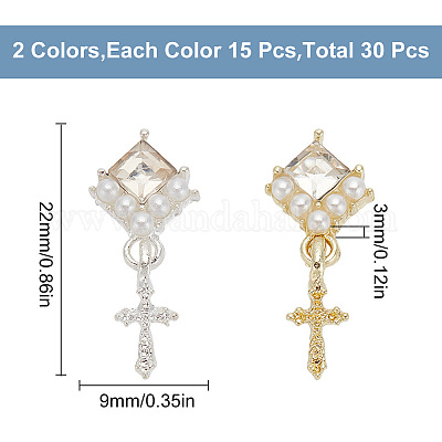 Кабошоны из сплава 30шт 2 цветов MRMJ-GO0002-07-1