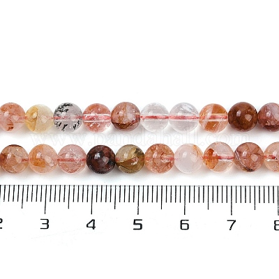 Натуральный гематоидный кварц / нитки из железистого кварца G-U026-A09-6mm-1