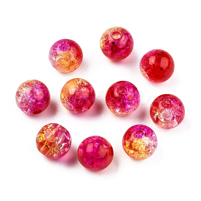 Прозрачных бусин акриловые треск CACR-N002-09A-1