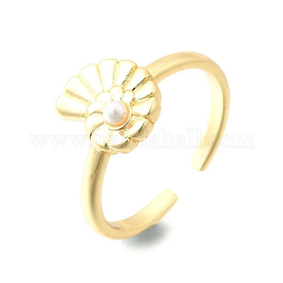 Латунные манжеты в стиле океана для женщин RJEW-F184-12G-1