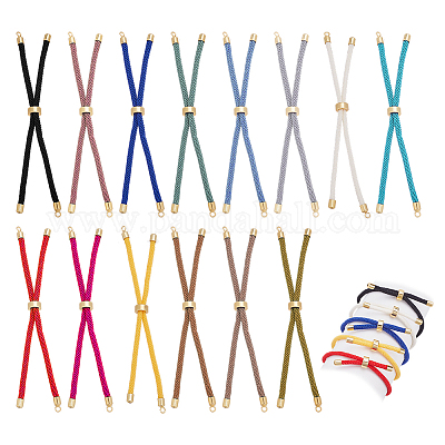 14шт 14 цвета нейлоновый витой шнур для изготовления браслета MAK-ME0001-05-1