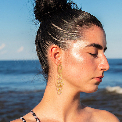 30 шт. 15 стиля фурнитуры для сережек-гвоздиков из нержавеющей стали 304 STAS-UN0048-90-1