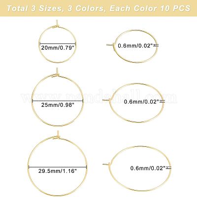 90 шт. 9 стиля фурнитуры для сережек из нержавеющей стали 304 и хирургической нержавеющей стали 316L STAS-UN0032-03-1