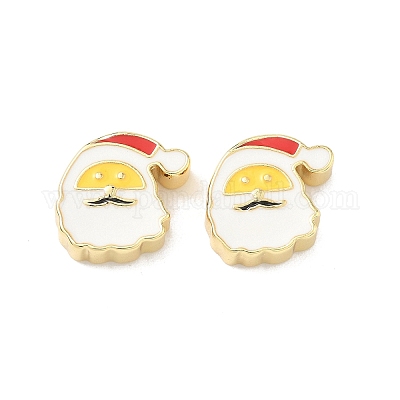 Рождественские латунные эмалевые бусины KK-I474-G05-1