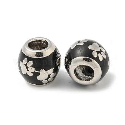 Платиновый оттенок эмали сплава европейские шарики FIND-E044-13P-1