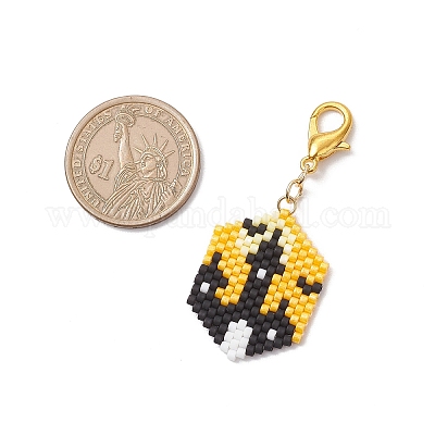 5 шт. подвеска из стеклянных бусин на Хэллоуин HJEW-MZ00343-02-1