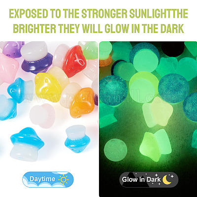 30 шт. 2 стиля светящегося смоляного грибного украшения RESI-TA0004-02A-1