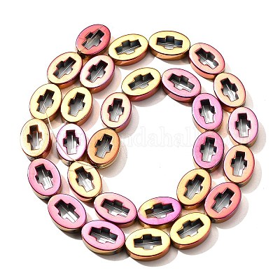 Гальванические нити из синтетических немагнитных гематитовых бусин G-L613-Z01-03I-1