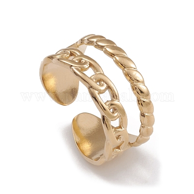 Ионное покрытие (ip) манжетные кольца из нержавеющей стали 304 RJEW-G285-82G-1