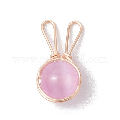 Латунные подвески в виде кролика PALLOY-TA00236-01-1